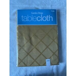 Garden Ridge Gold Diamond Trellis Tablecloth 60x84 Rectangle Polyester